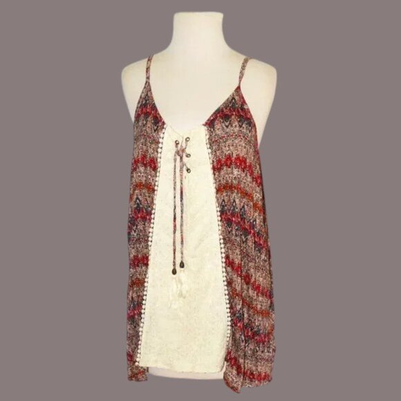 Maurice's Plus Size Spaghetti Strap Pullover Top Lace Front - Picture 1 of 4